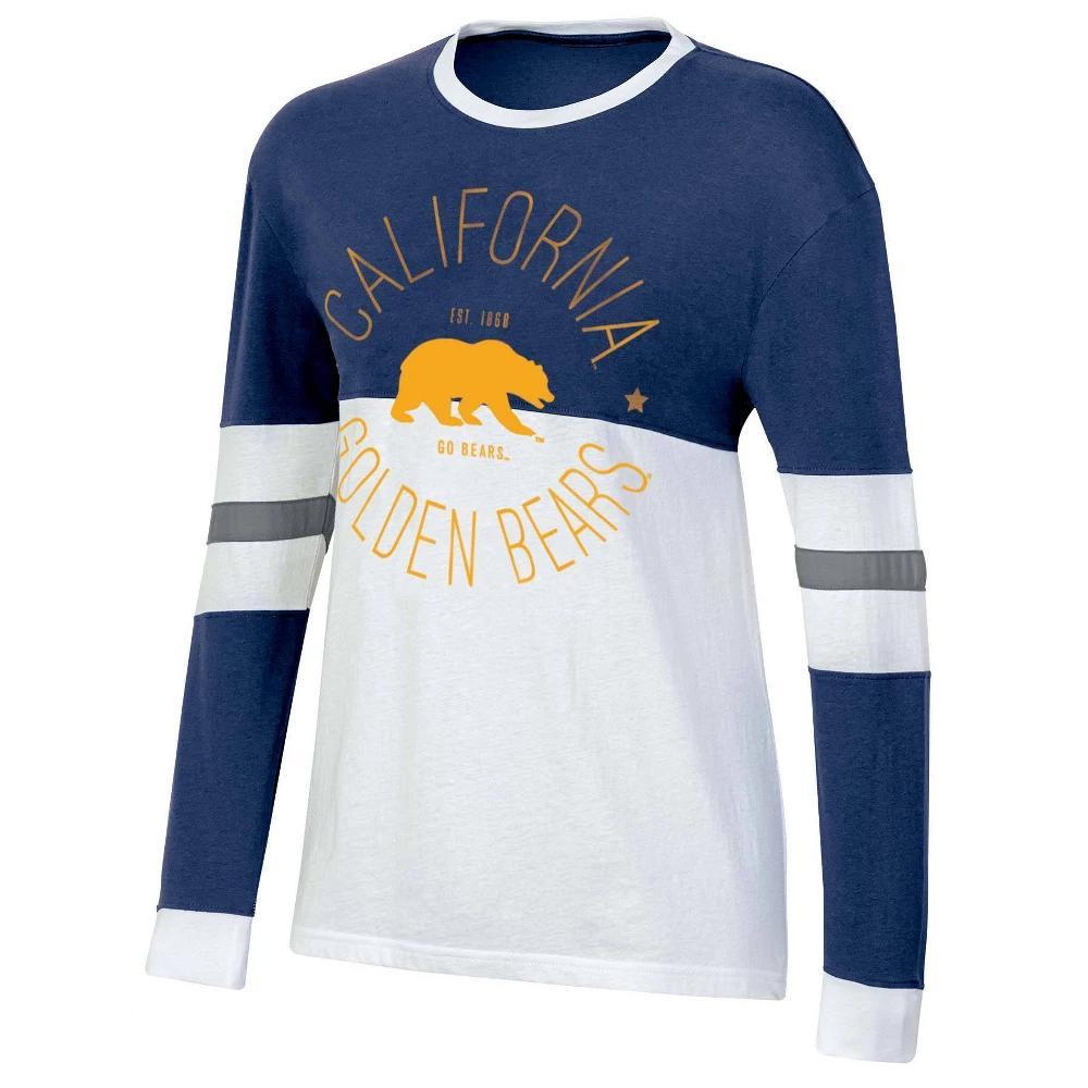 NCAA Cal Golden Bears Womens Long Sleeve Color Block T-Shirt Product Image