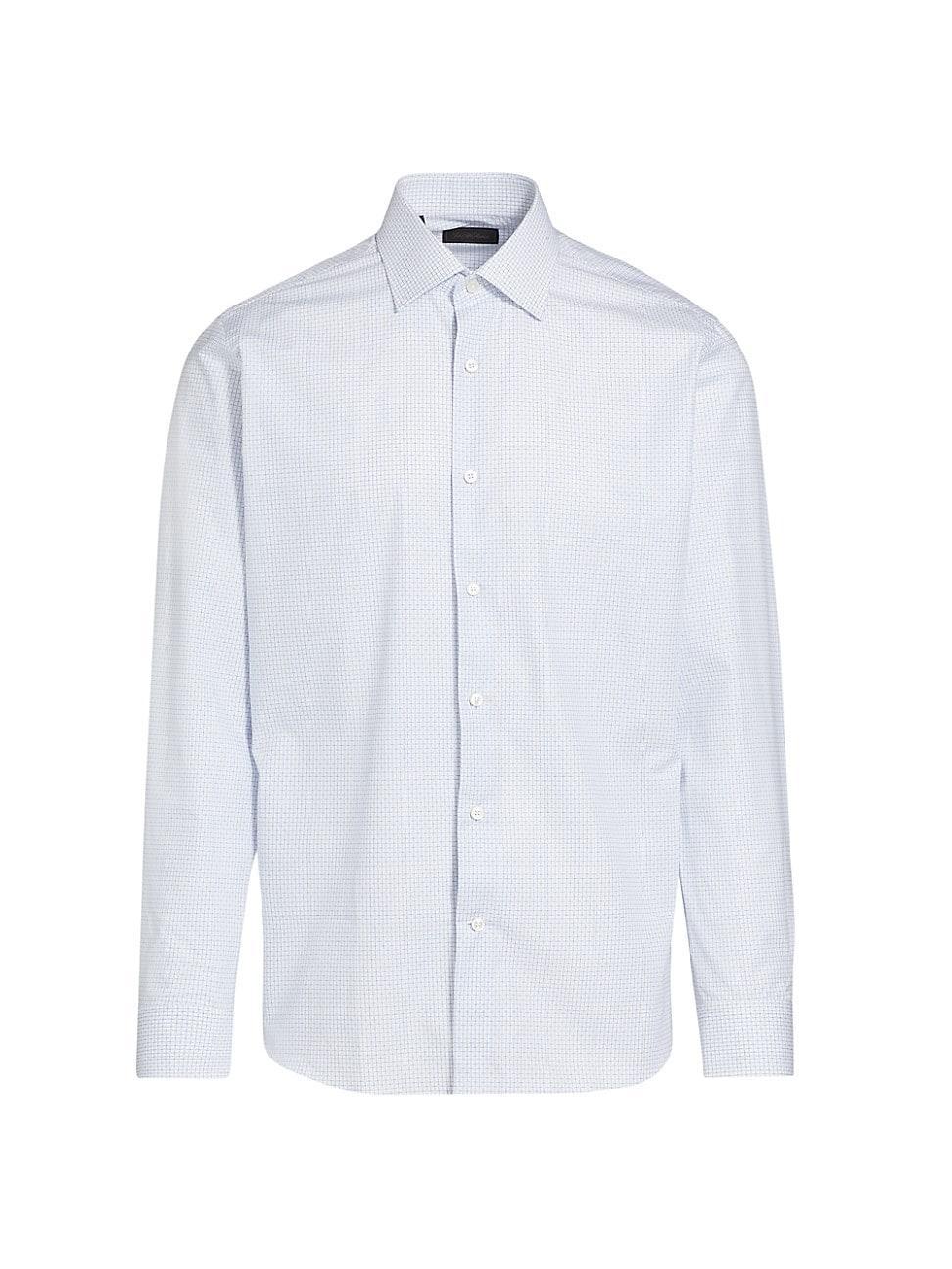 Mens COLLECTION Grid Button-Front Shirt Product Image