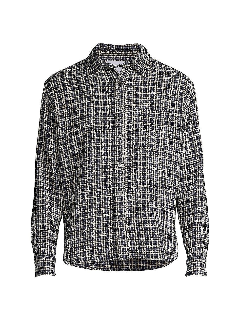 Mens Sefirot Snow Check Button-Front Shirt Product Image