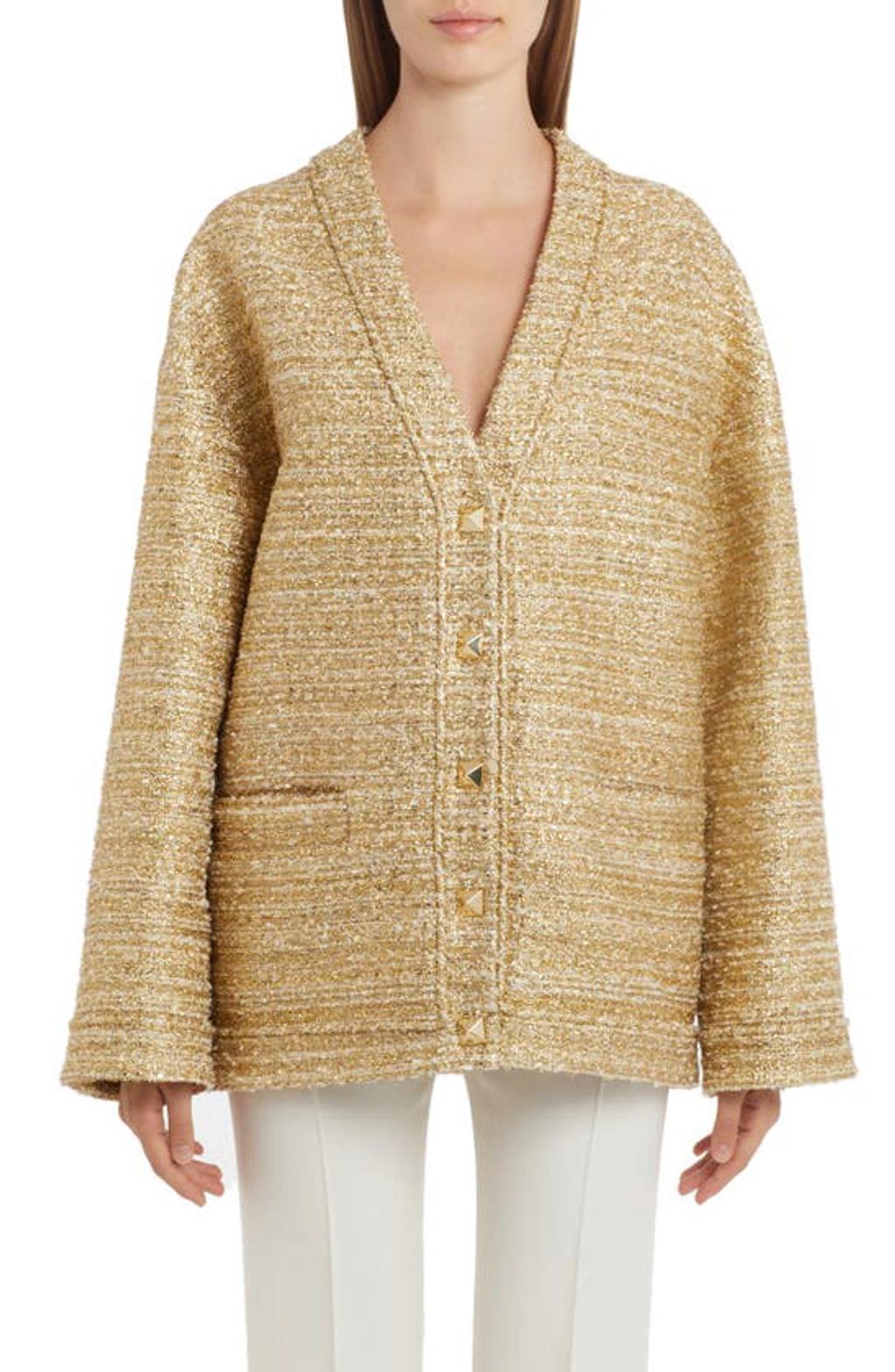 Tweed Cardigan In Brown product image