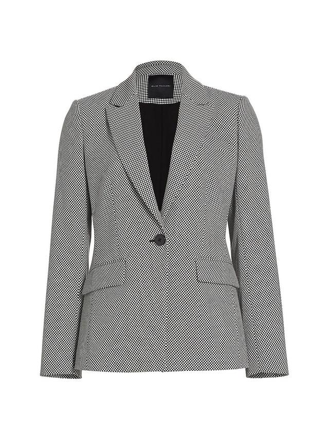 The Ashton Check-Print Single-Button Blazer Product Image