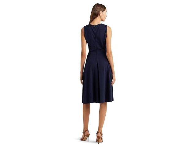 Lauren Ralph Lauren Ponte Fit-and-Flare Dress (Lighthouse ) Women's Dress Product Image