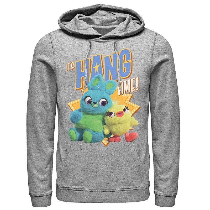 Disney / Pixars Toy Story 4 Ducky & Bunny Mens Its Hang Time Pullover Hoodie Athletic Grey Product Image