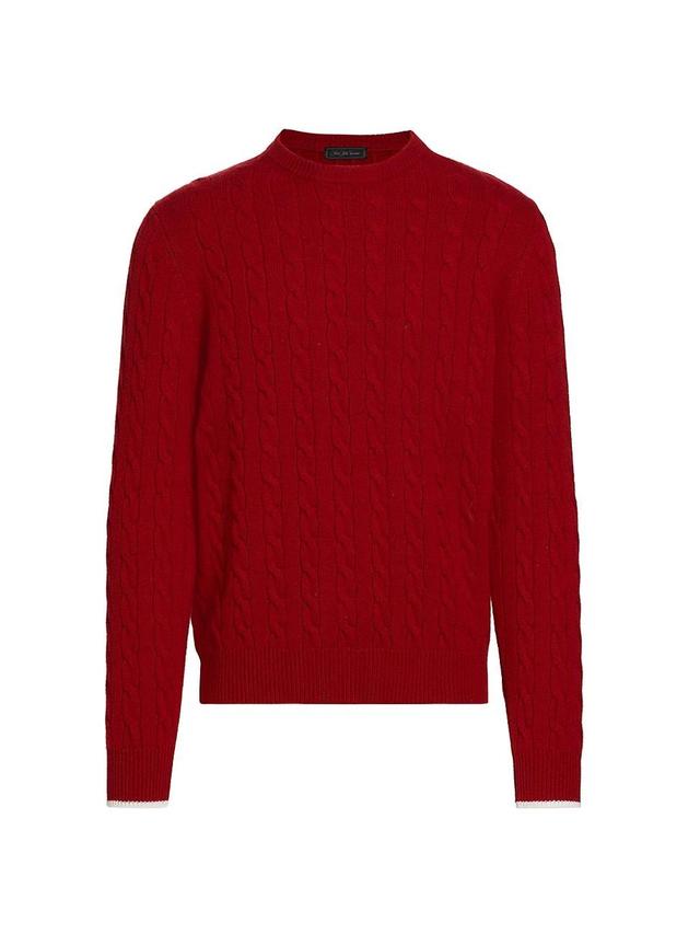 Mens COLLECTION Braided Cable-Knit Crewneck Sweater Product Image