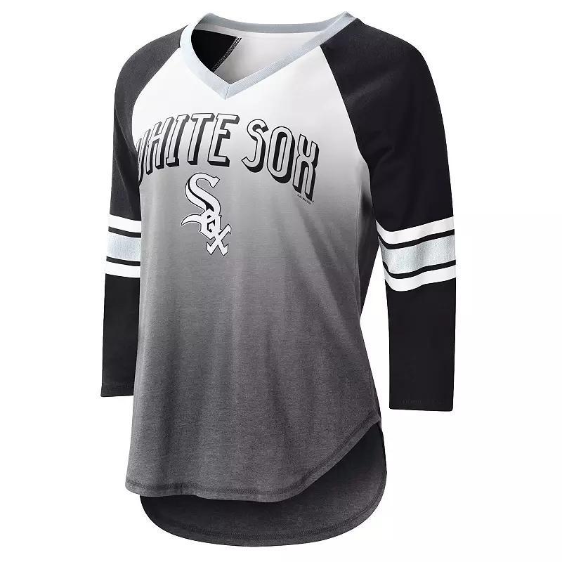 Womens G-iii 4Her by Carl Banks White Chicago White Sox Lead-Off Raglan 3/4-Sleeve V-Neck T-shirt - White Product Image