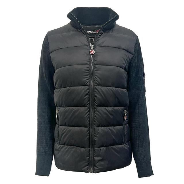 Canada Weather Gear Women's Full Zip Puffer Jacket with Sweater Sleeves Product Image