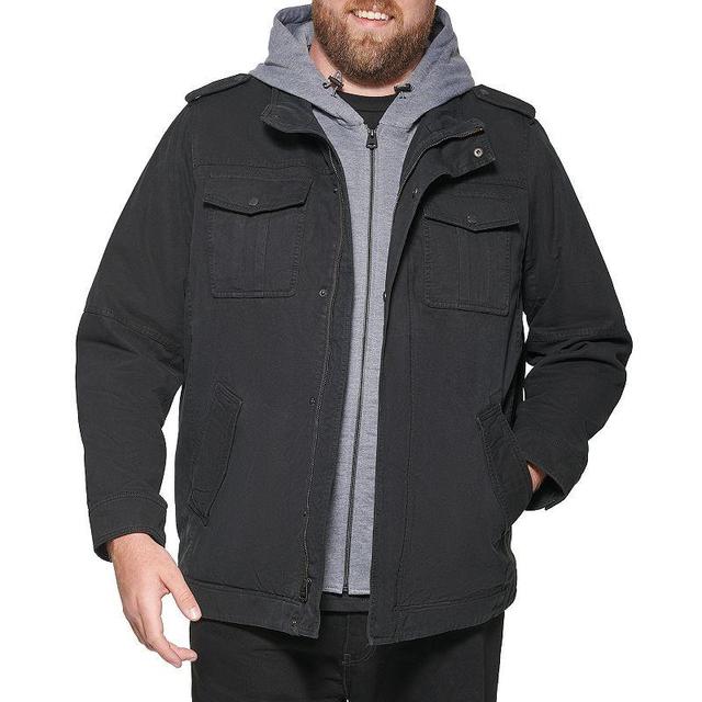 Big & Tall Levis Washed Cotton Sherpa-Lined Hooded Field Coat, Mens Product Image