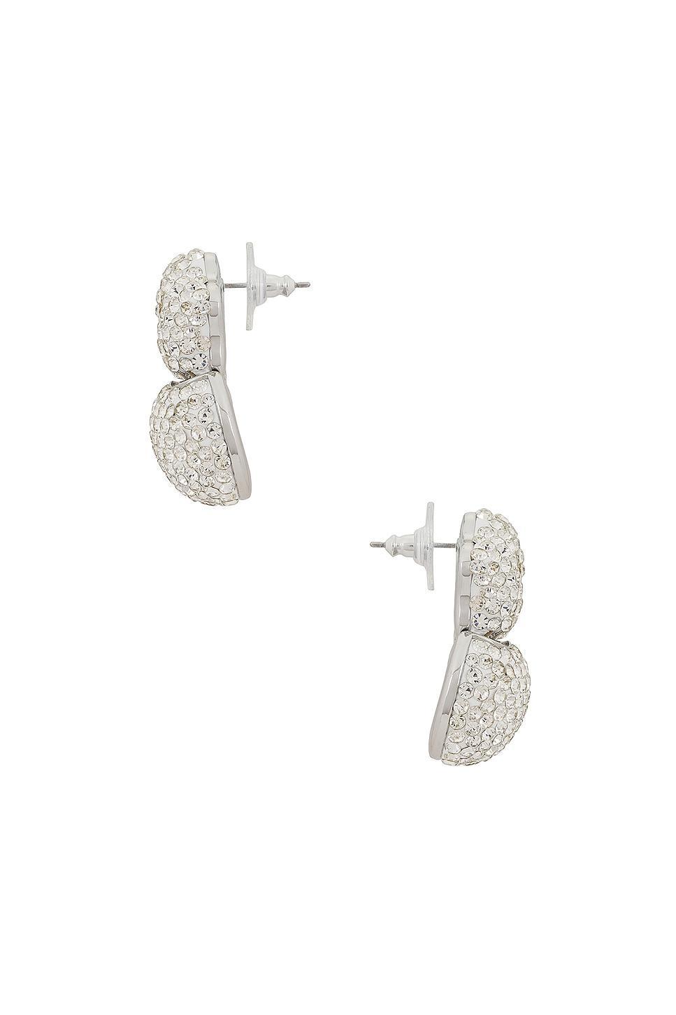 Lele Sadoughi Star Flower Hinge Earrings Metallic Silver.. Product Image