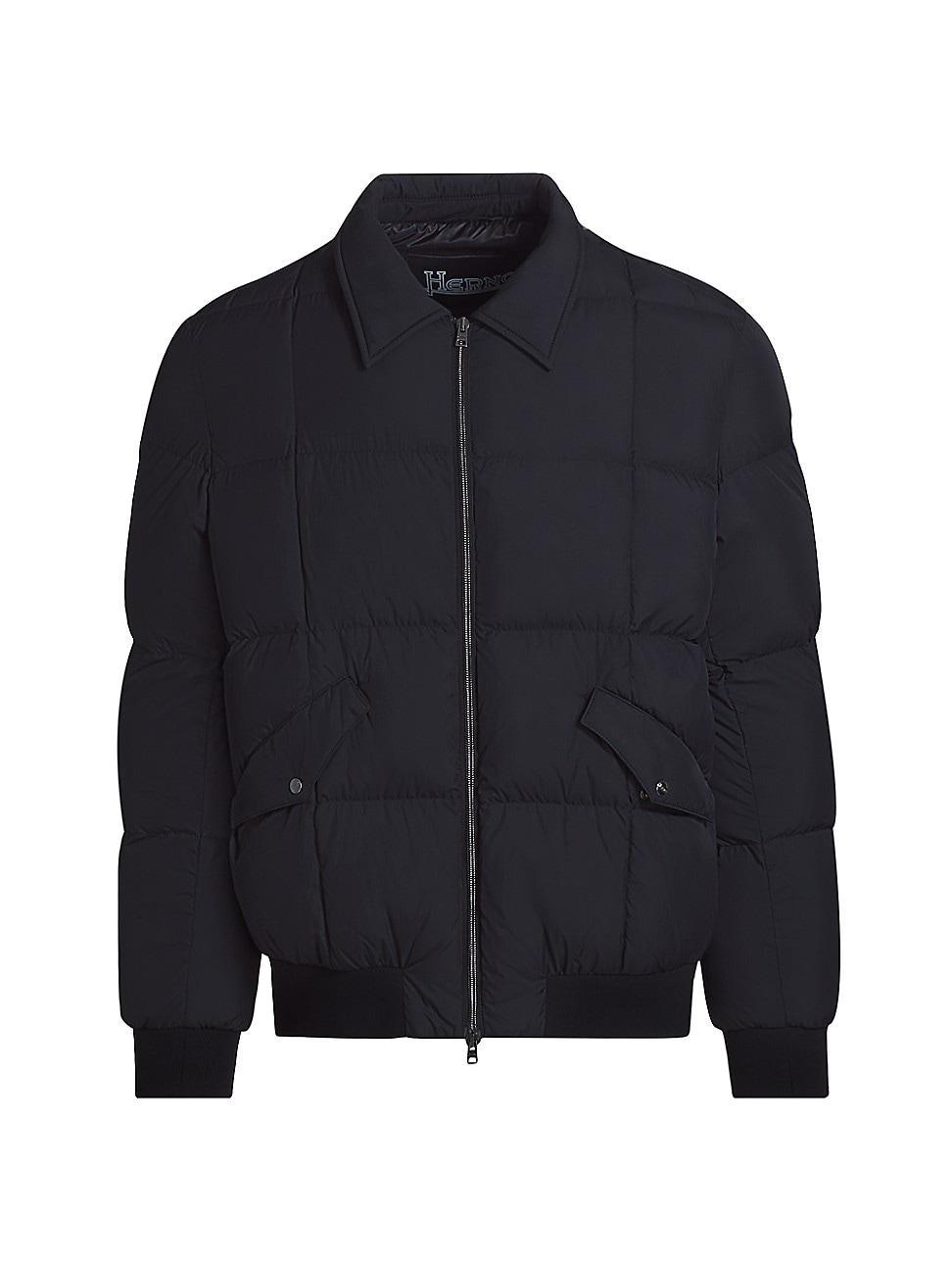 Mens Water-Resistant Quilted Bomber Jacket Product Image