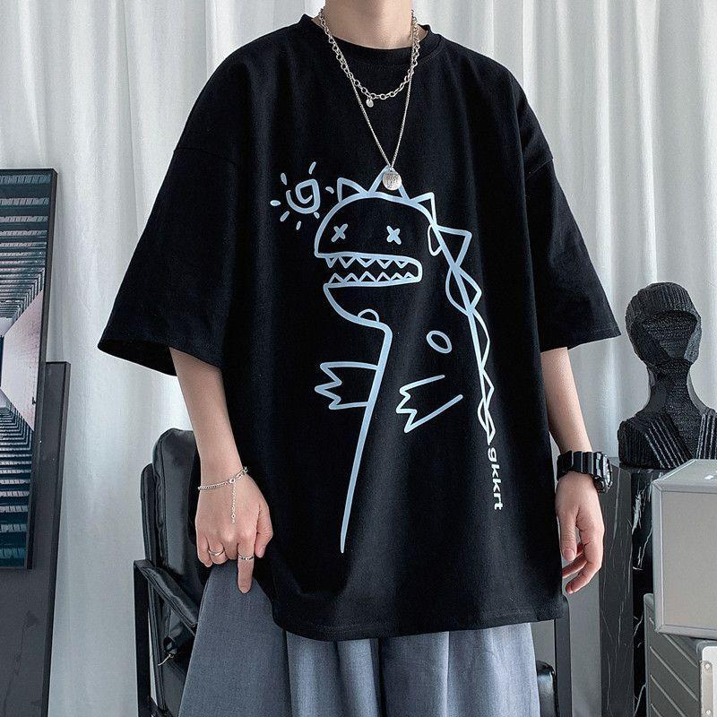 Short-Sleeve Cartoon Print T-Shirt Product Image