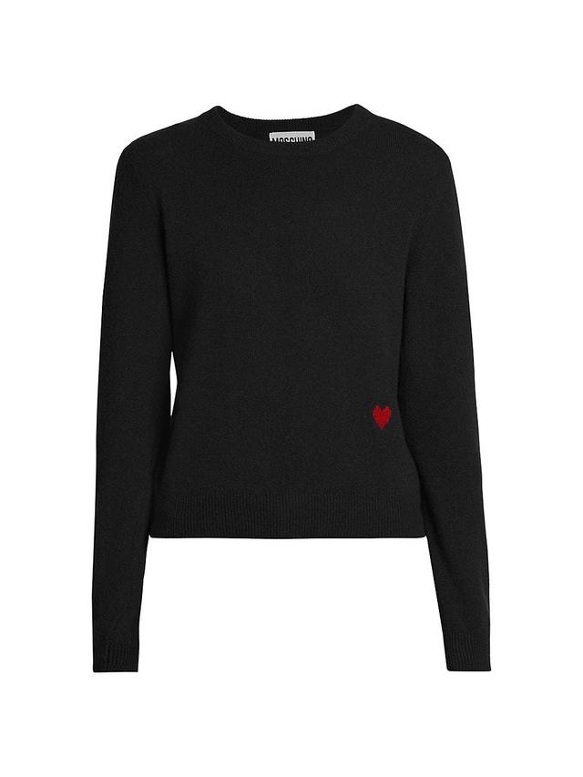 Womens Wool-Cashmere Heart Sweater Product Image