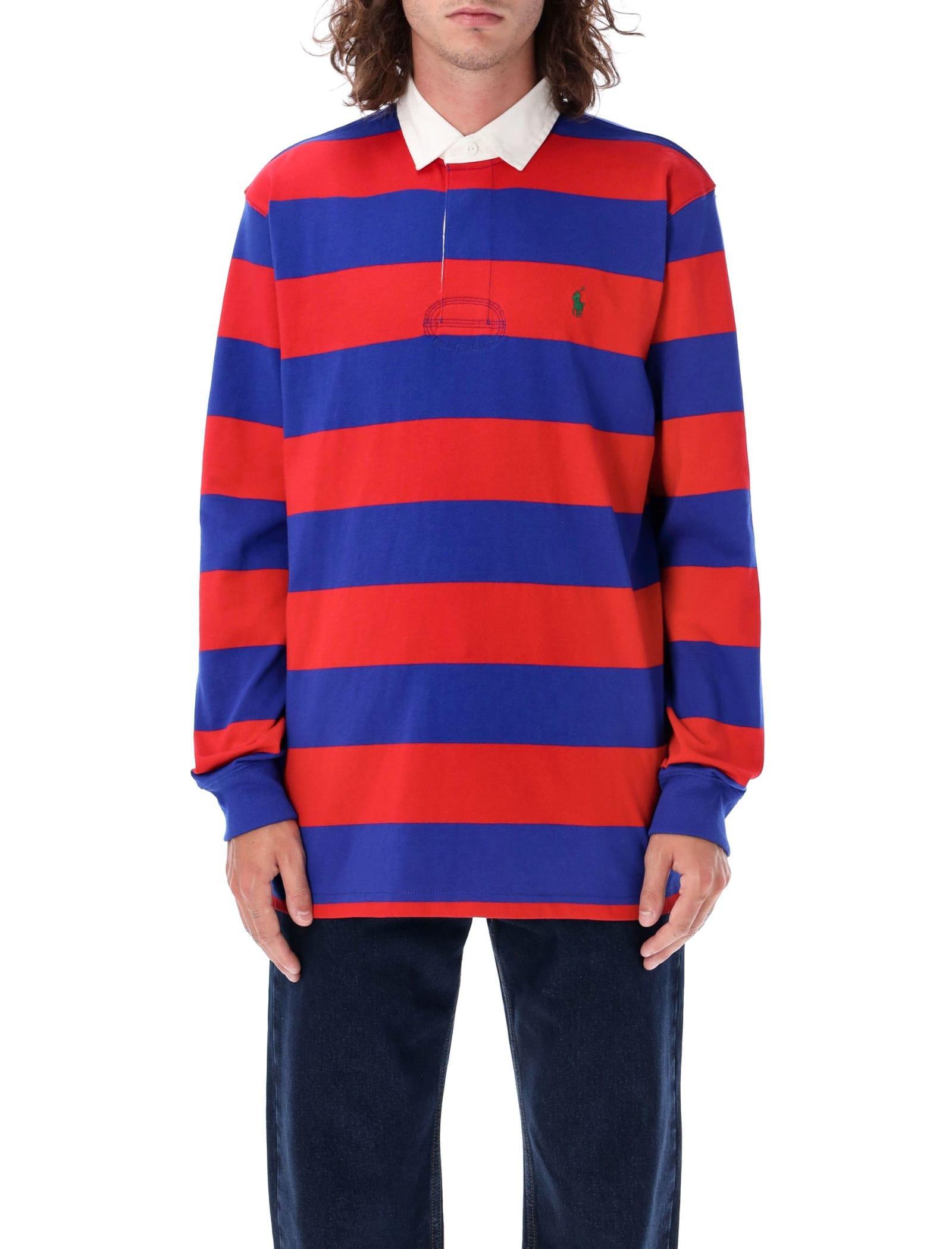 The Iconic Rugby Shirt In Red Navy Product Image