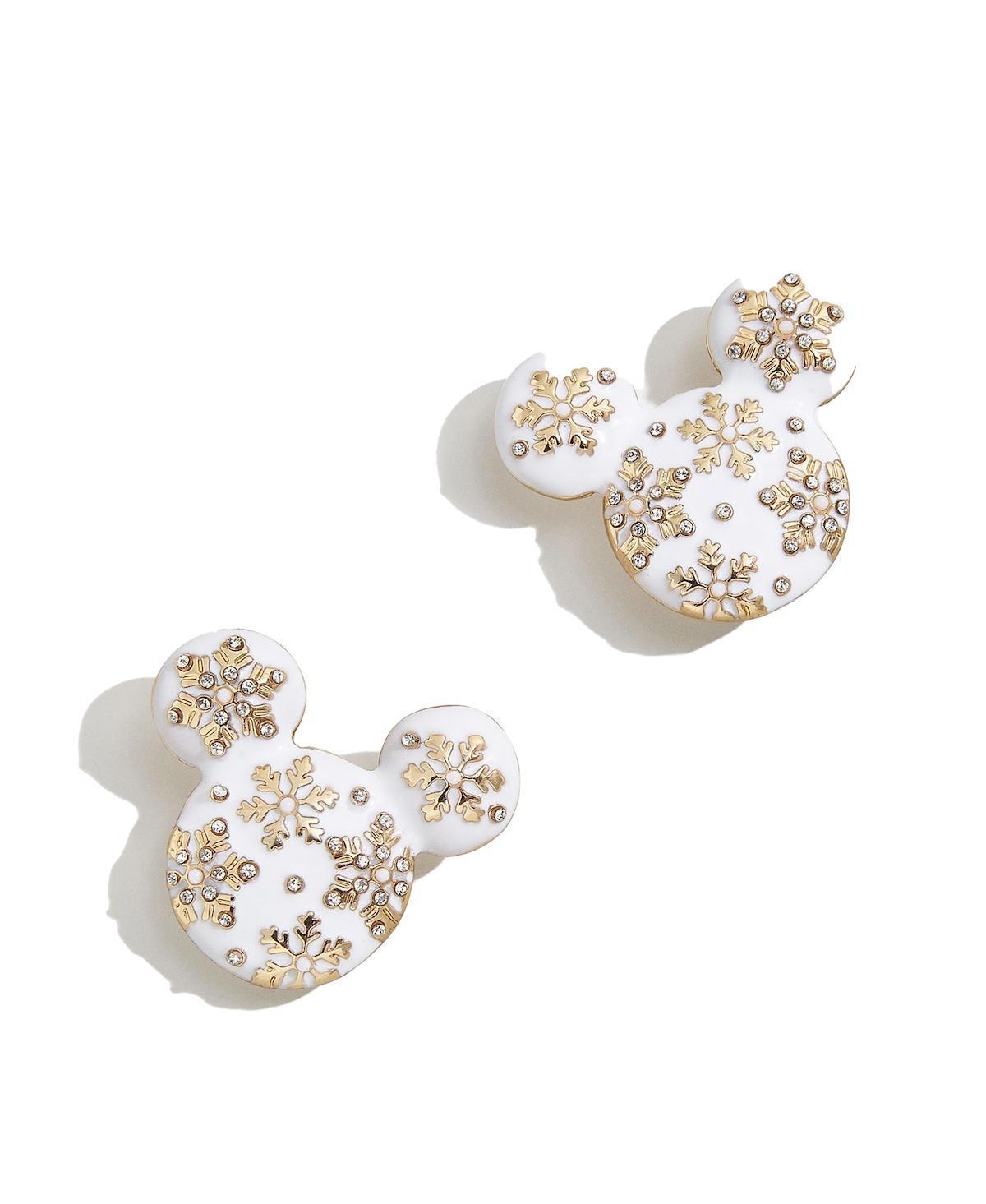 BaubleBar Mickey Mouse Snowflake Statement Earrings Product Image