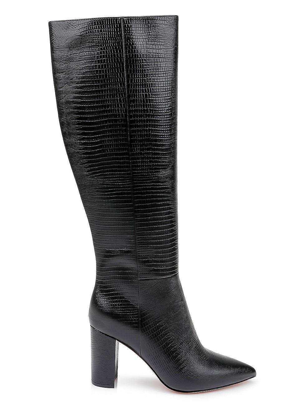 LAGENCE Christiane II Reptile Embossed Knee High Boot Product Image