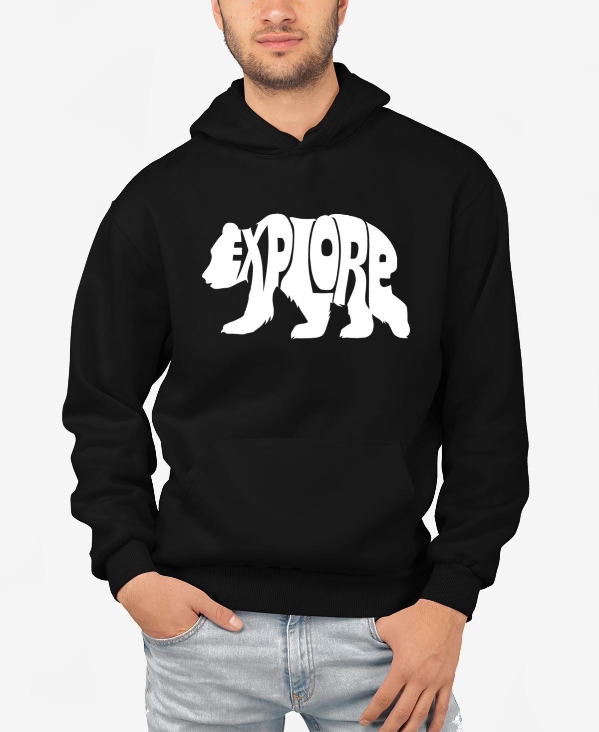 La Pop Art Explore - Mens Word Art Hooded Sweatshirt Product Image