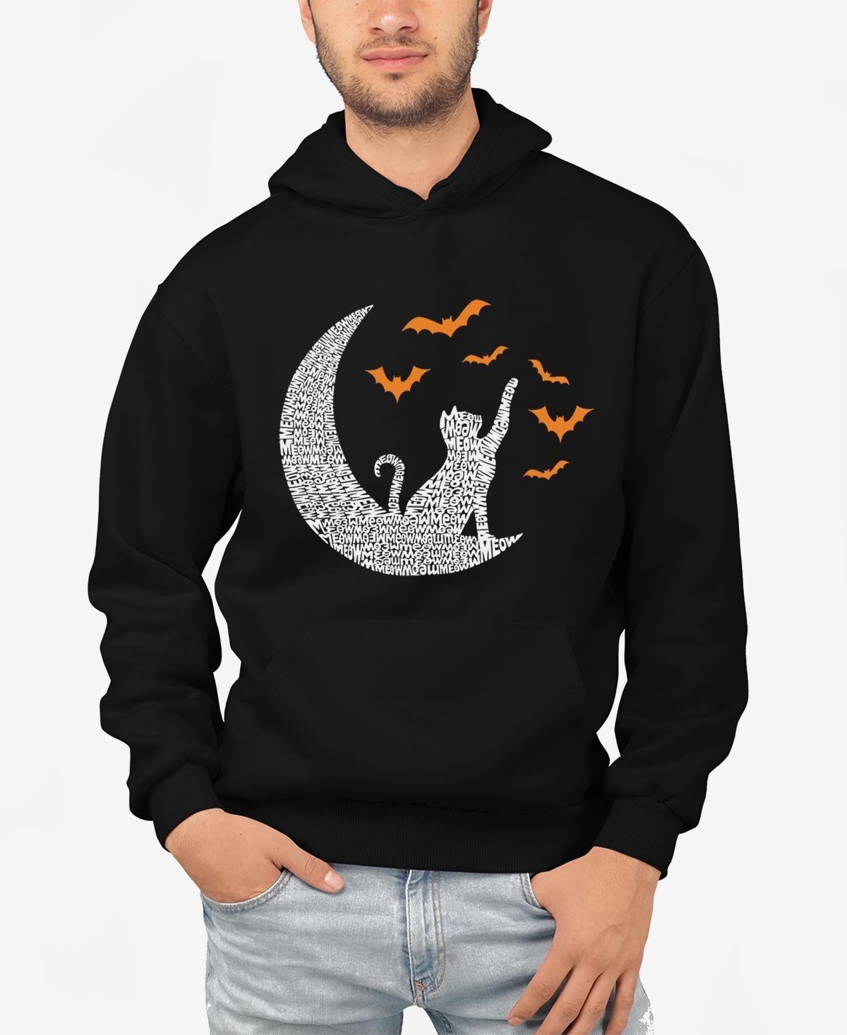 La Pop Art Mens Lunar Bats Word Art Hooded Sweatshirt Product Image