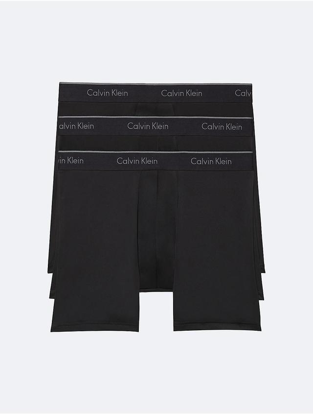 Calvin Klein Men's Microfiber Stretch Multipack Boxer Briefs (Black) Women's Underwear Product Image