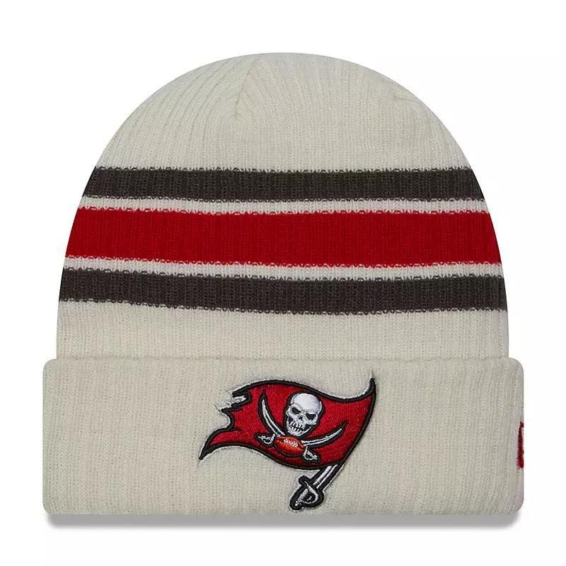 Mens New Era Cream Tampa Bay Buccaneers Vintage Cuffed Knit Hat Product Image