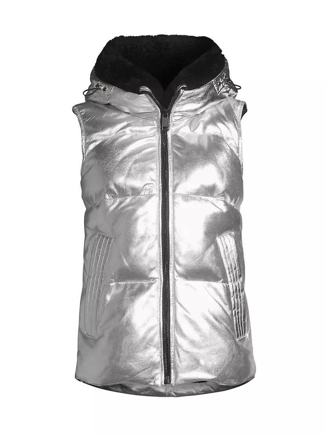 Legacy Metallic Leather & Shearling Vest Product Image