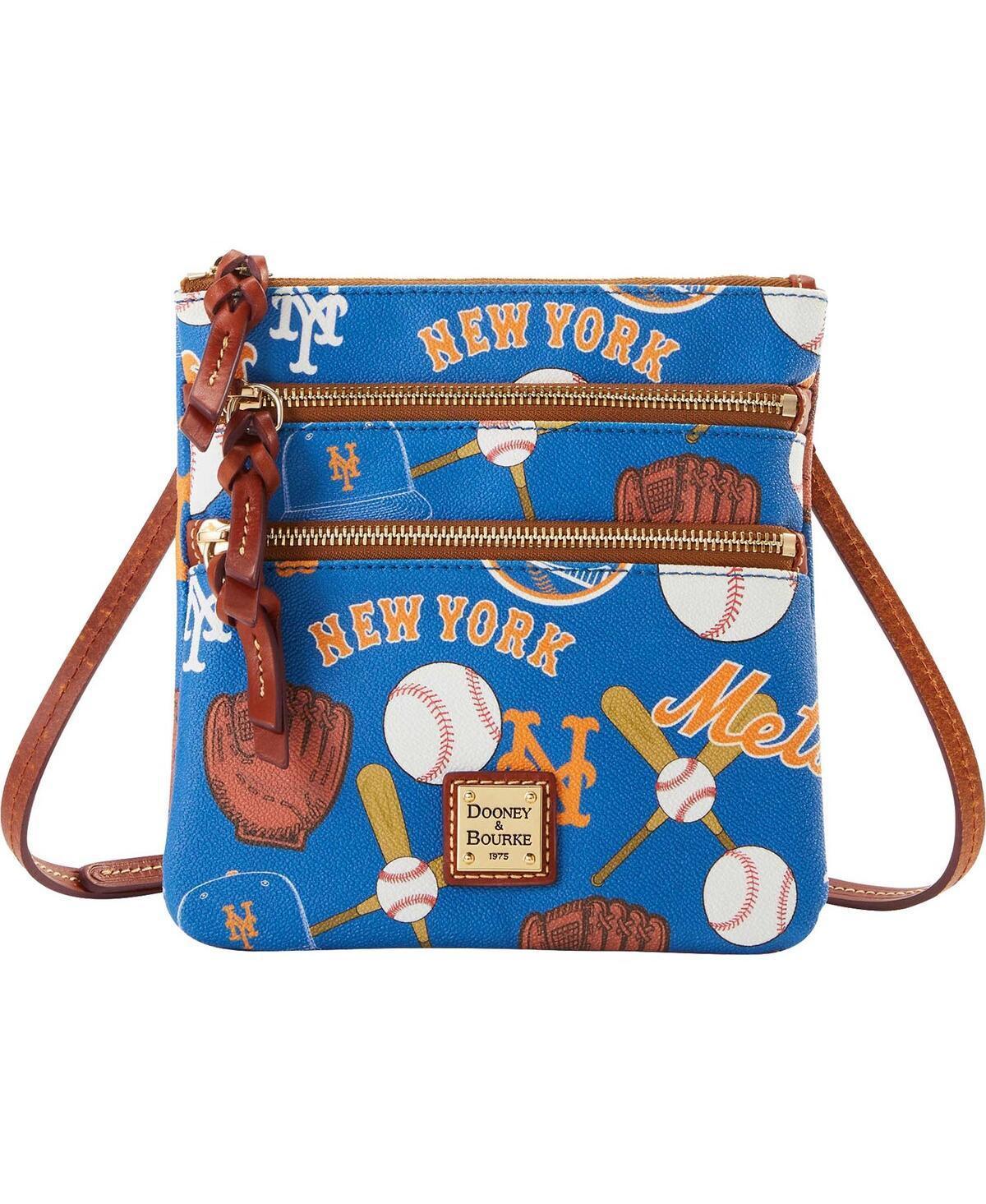 Womens Dooney & Bourke New York Mets Game Day Triple Zip Crossbody Purse Product Image