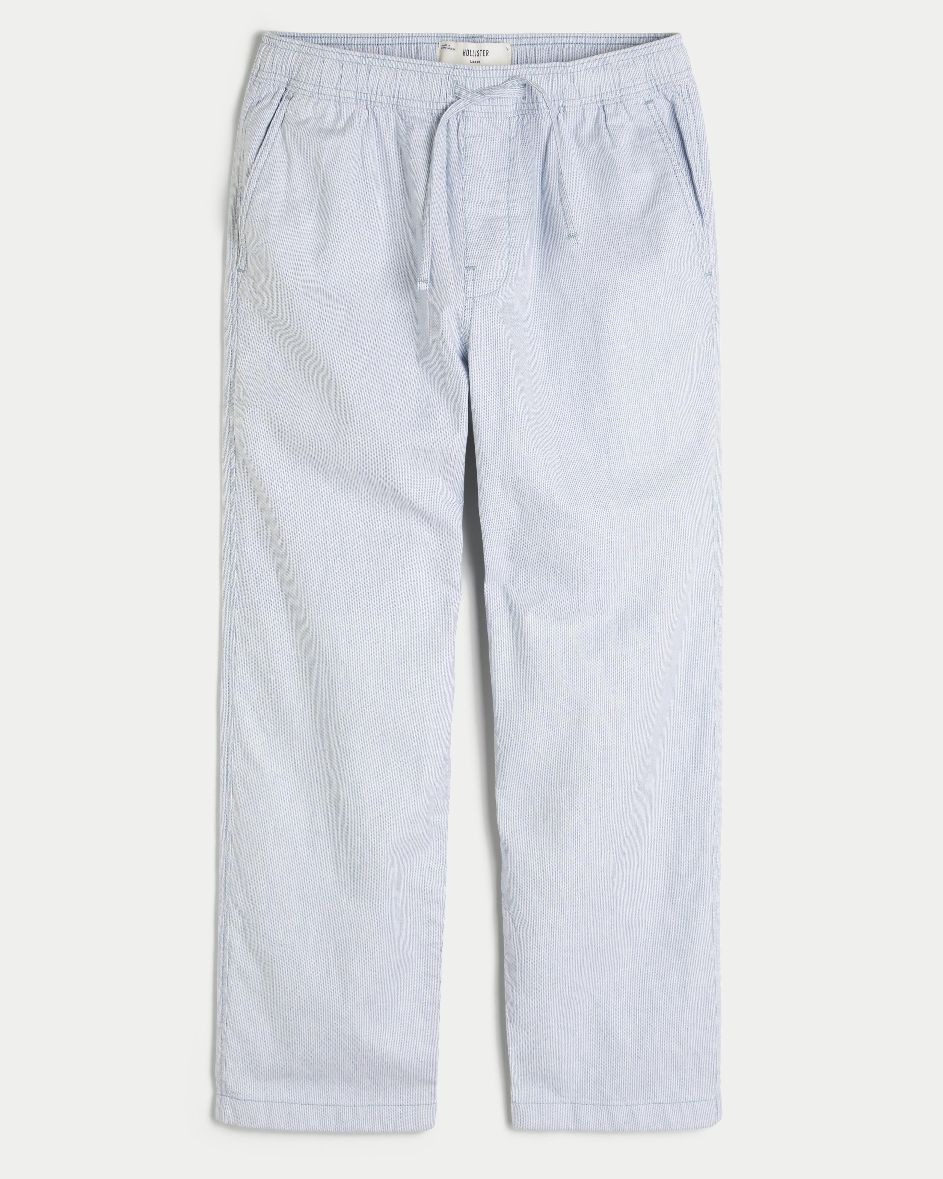 Loose Linen-Blend Pull-On Pants Product Image