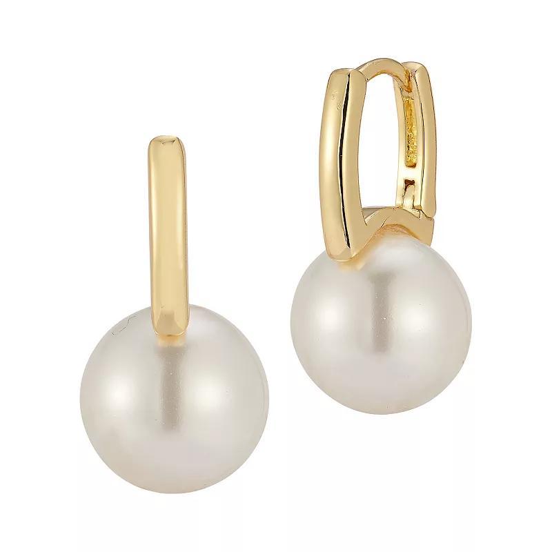 WINX 18k Gold Plated Freshwater Cultured Pearl Earrings, Womens, Gold Tone Product Image