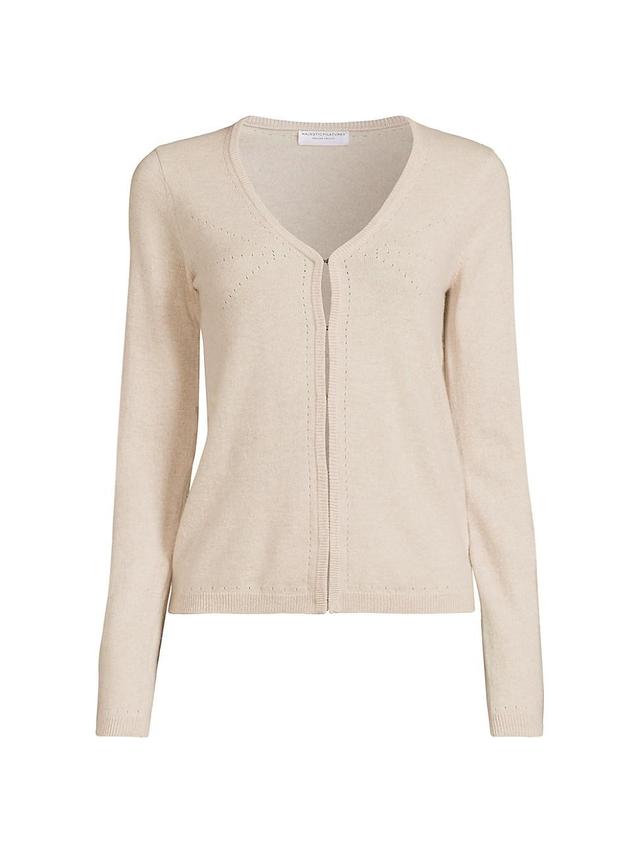 Womens Wool & Cashmere V-Neck Cardigan Product Image