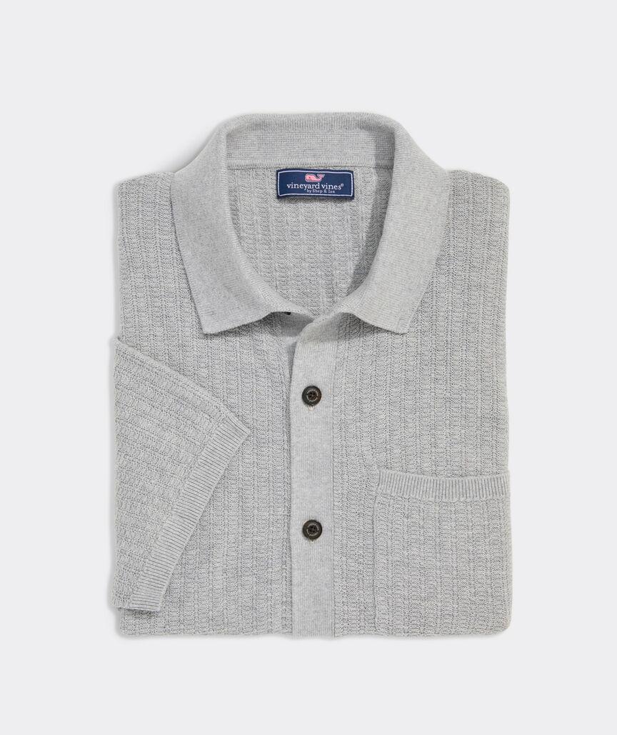 Full-Button Sweater Polo Product Image