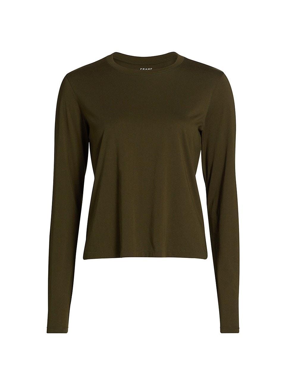 Womens Cotton-Jersey Long-Sleeve Top Product Image