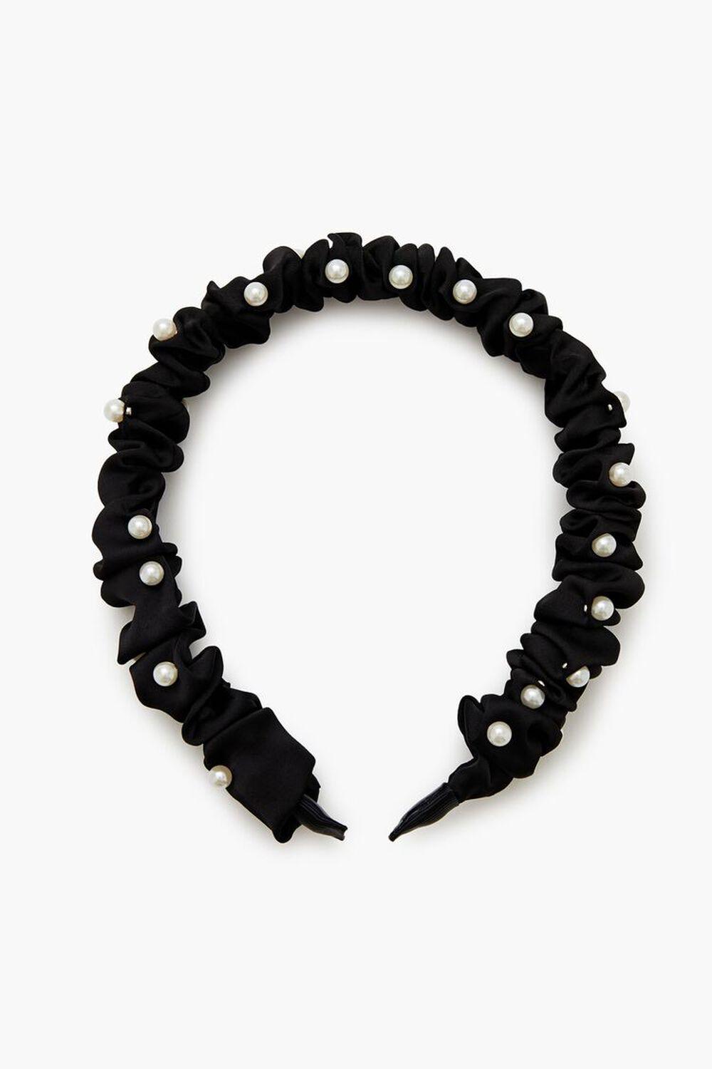 Ruched Faux Pearl Headband | Forever 21 Product Image