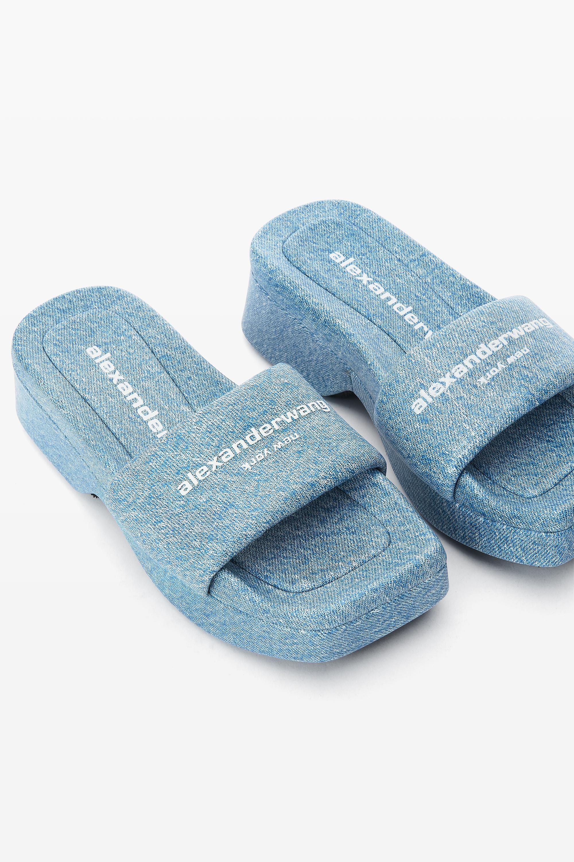 Trompe-l'oeil Denim Goatskin Float Slide Product Image