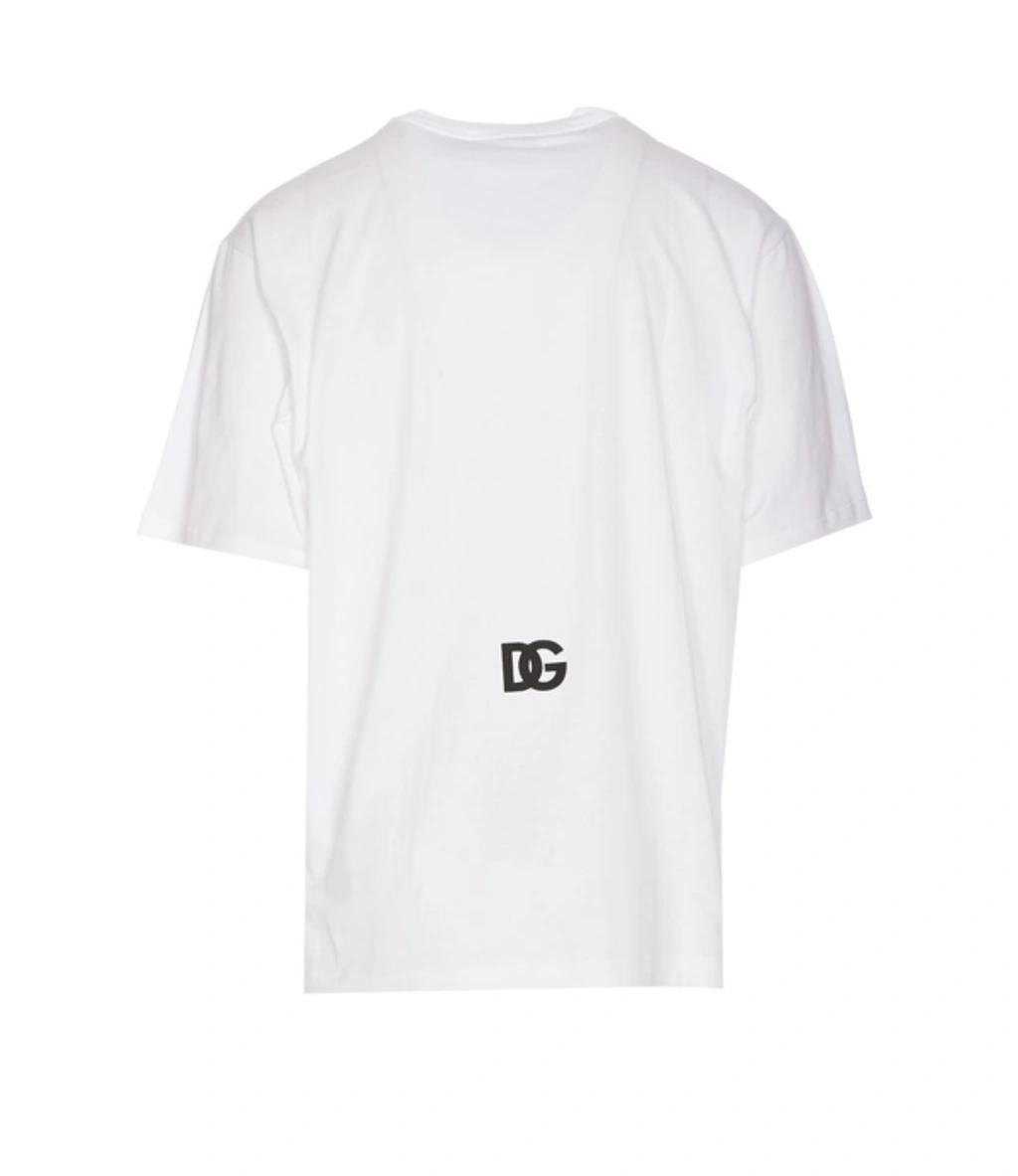 Logo Crewneck T-shirt With Short Sleeves In White Product Image