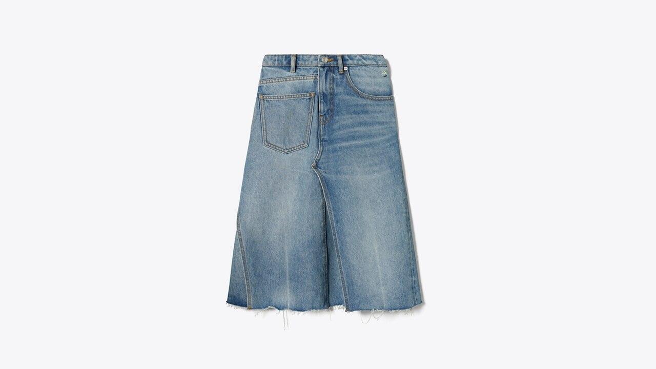 Deconstructed Denim Skirt Product Image