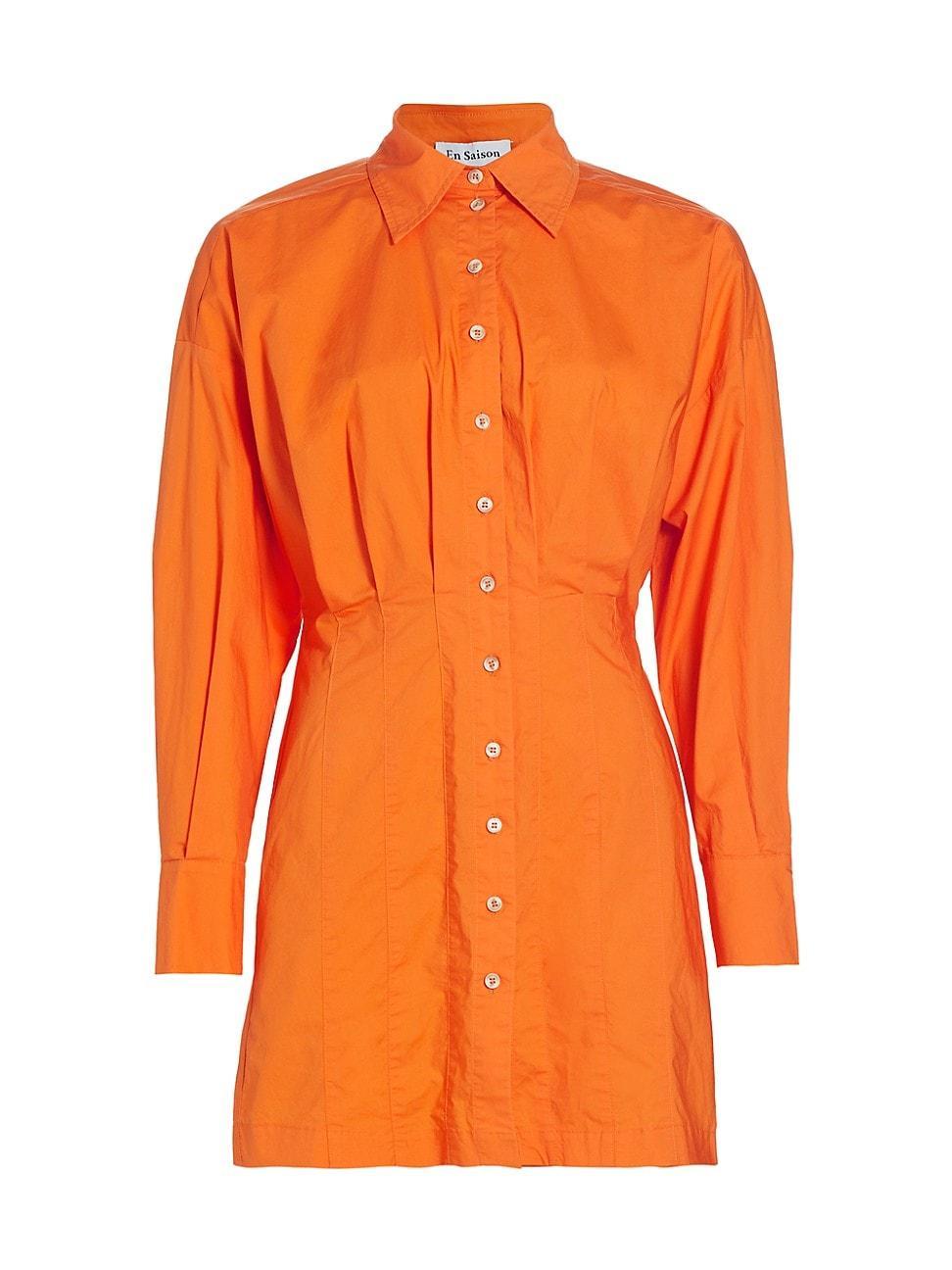 Womens Abby Cotton Pleated Shirtdress Product Image