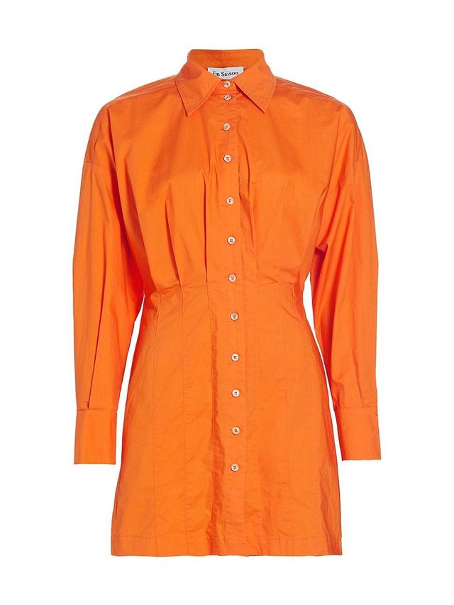 Womens Abby Cotton Pleated Shirtdress Product Image