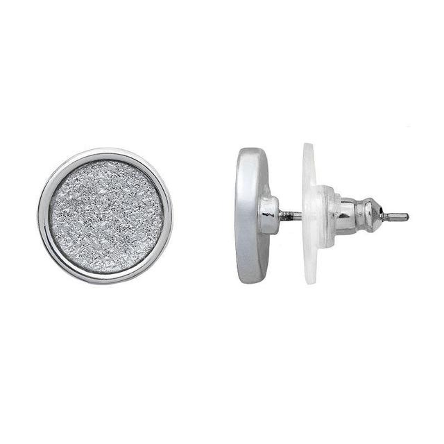 LC Lauren Conrad Round Stud Earrings, Womens, Silver Product Image