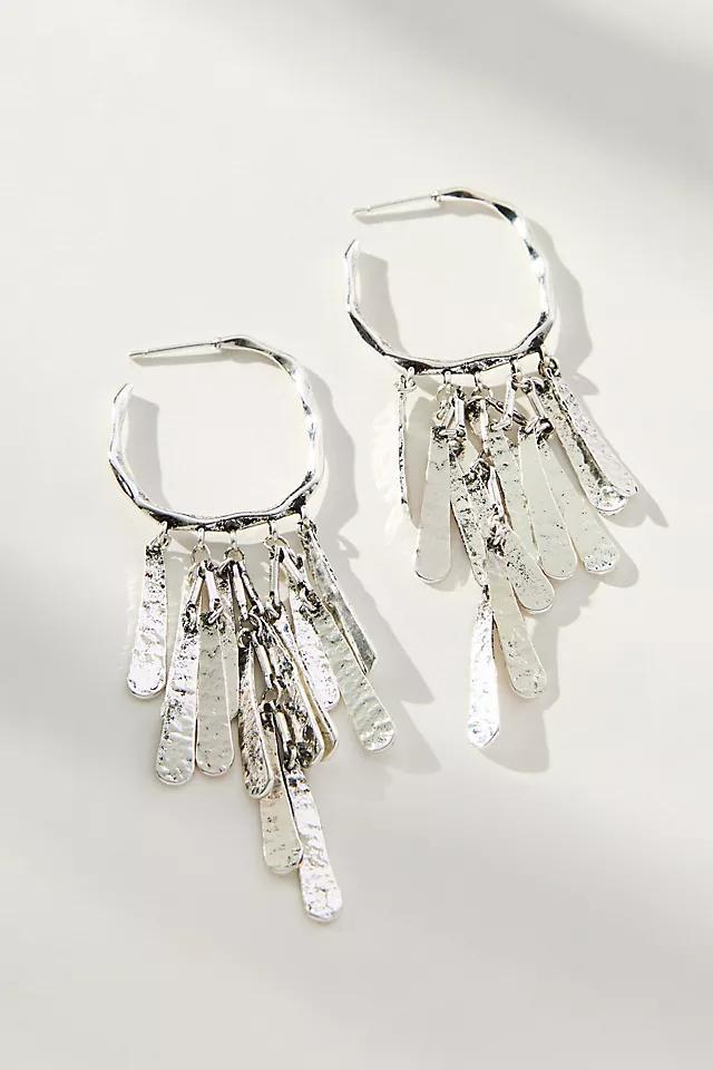 Fluid Fringe Hoop Earrings Product Image