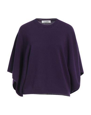 VALENTINO Women's Dolman Sleeve Wool Blend Sweater In Plum Product Image