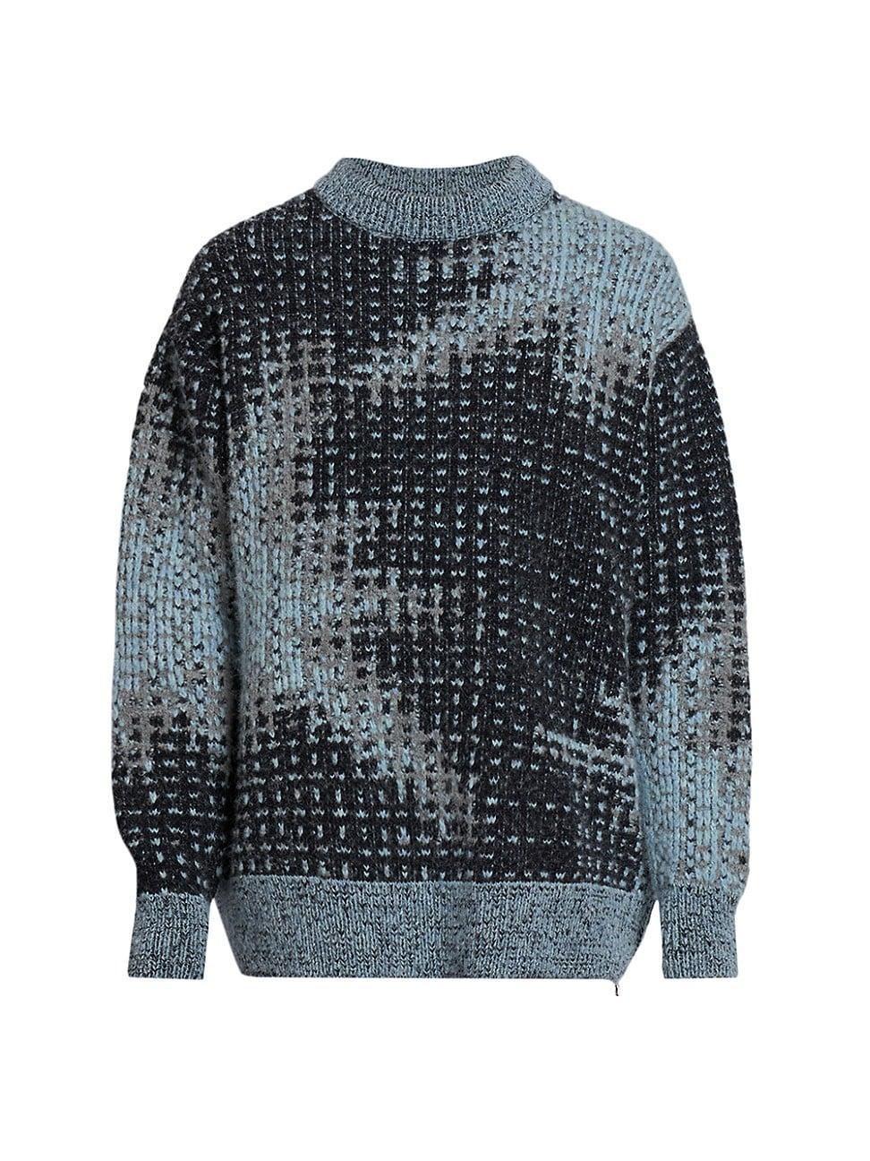 Mens Monet Pixelated Alpaca-Blend Sweater Product Image