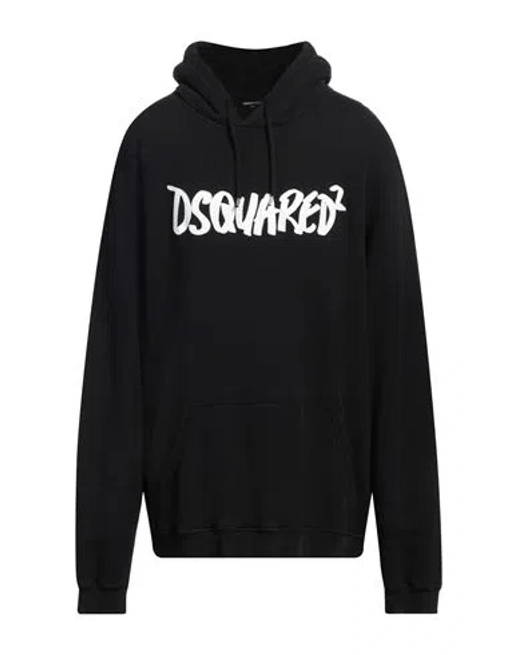 DSQUARED2 Man Sweatshirt Black Size Xxxl Cotton, Elastane Product Image