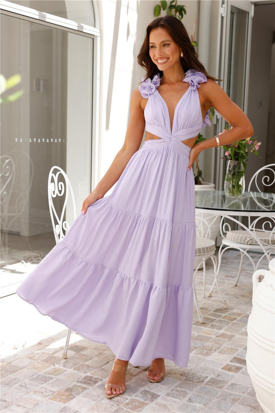 Moonlight Dance Maxi Dress Lilac Product Image