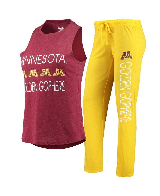 Womens Concepts Sport Gold Minnesota Golden Gophers Tank Top and Pants Sleep Set - Gold Product Image