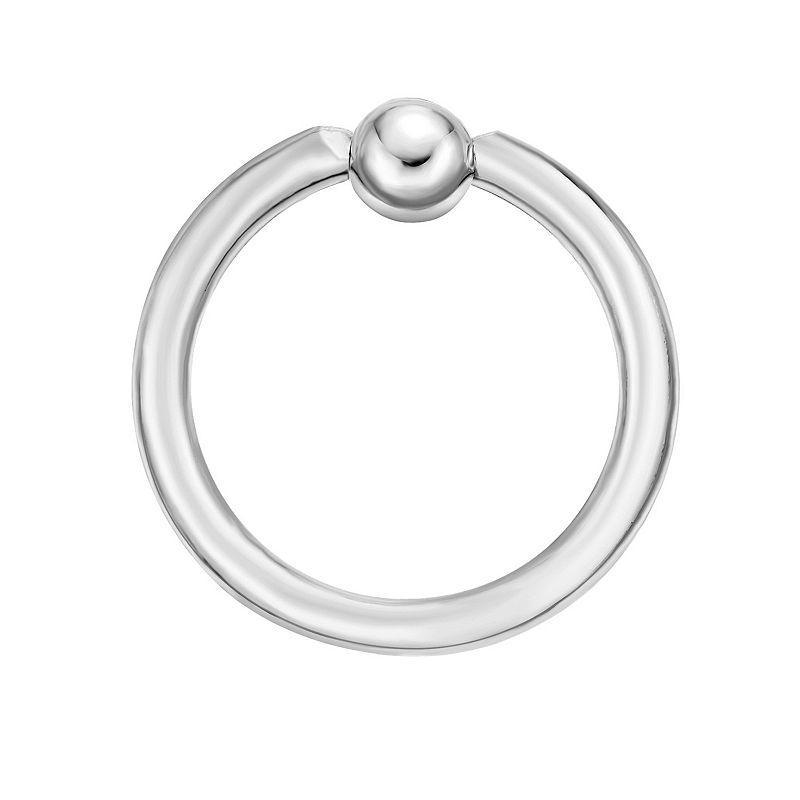 Lila Moon 14k White Gold 3/8 in. 14G Universal Hoop, Womens Product Image