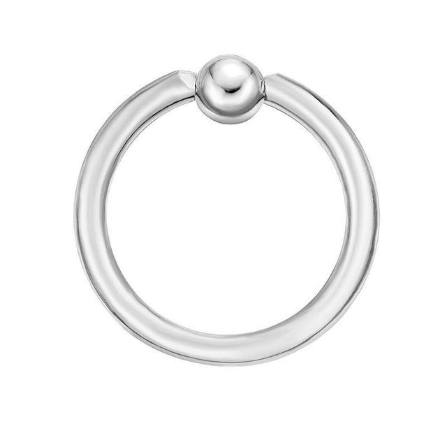 Lila Moon 14k White Gold 3/8 in. 14G Universal Hoop, Womens Product Image