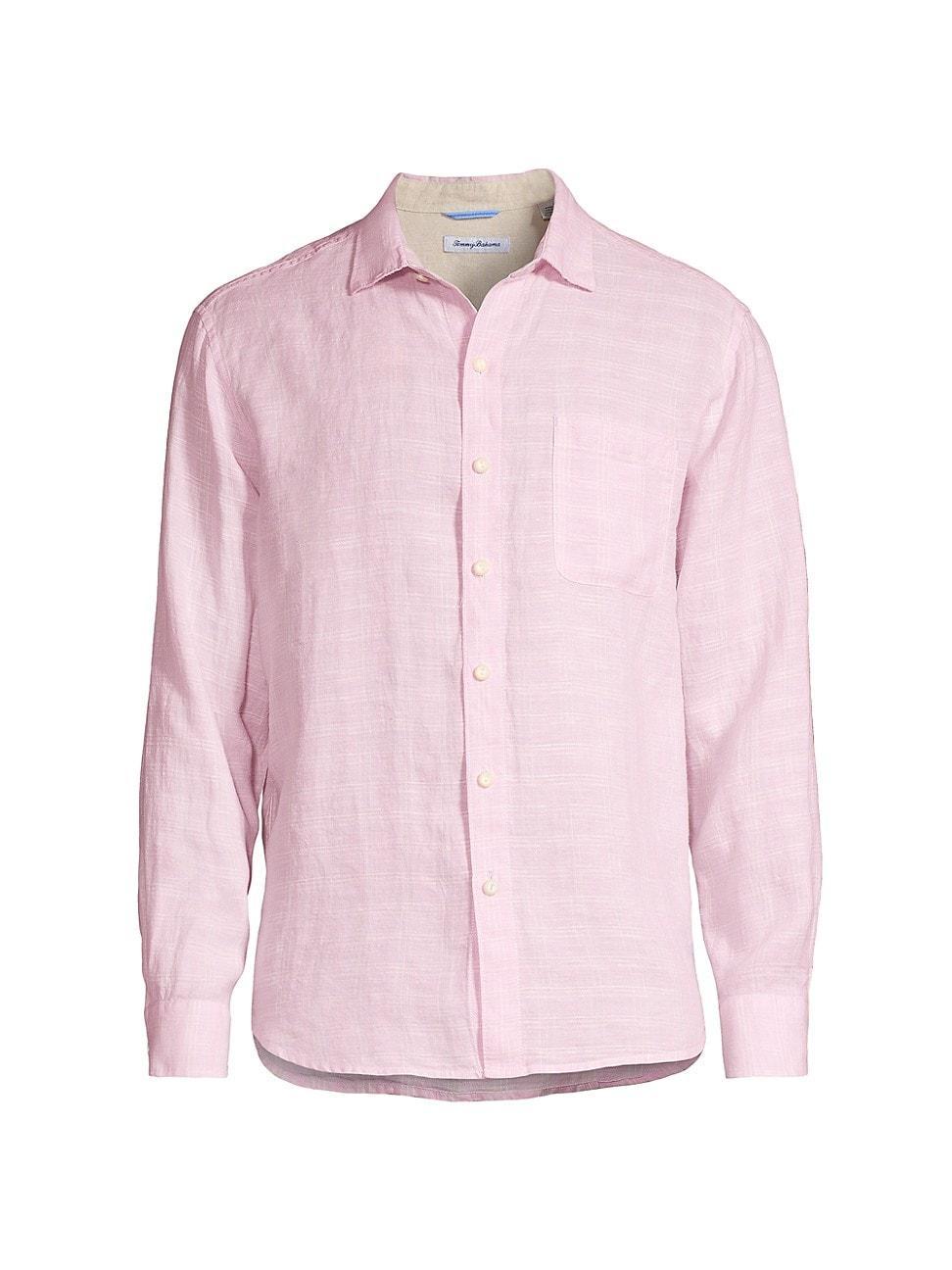 Mens Ventana Plaid Linen Shirt Product Image