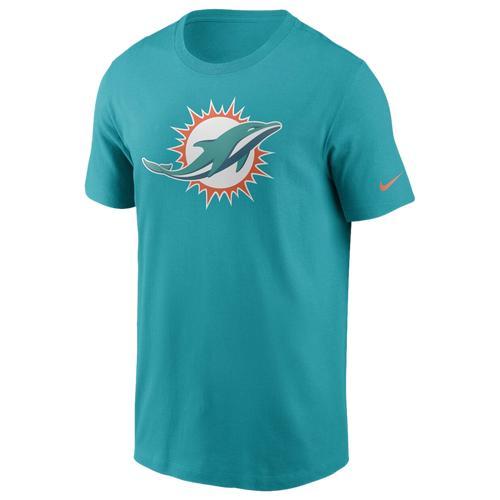 Mens Aqua Miami Dolphins Primary Logo T-shirt Product Image