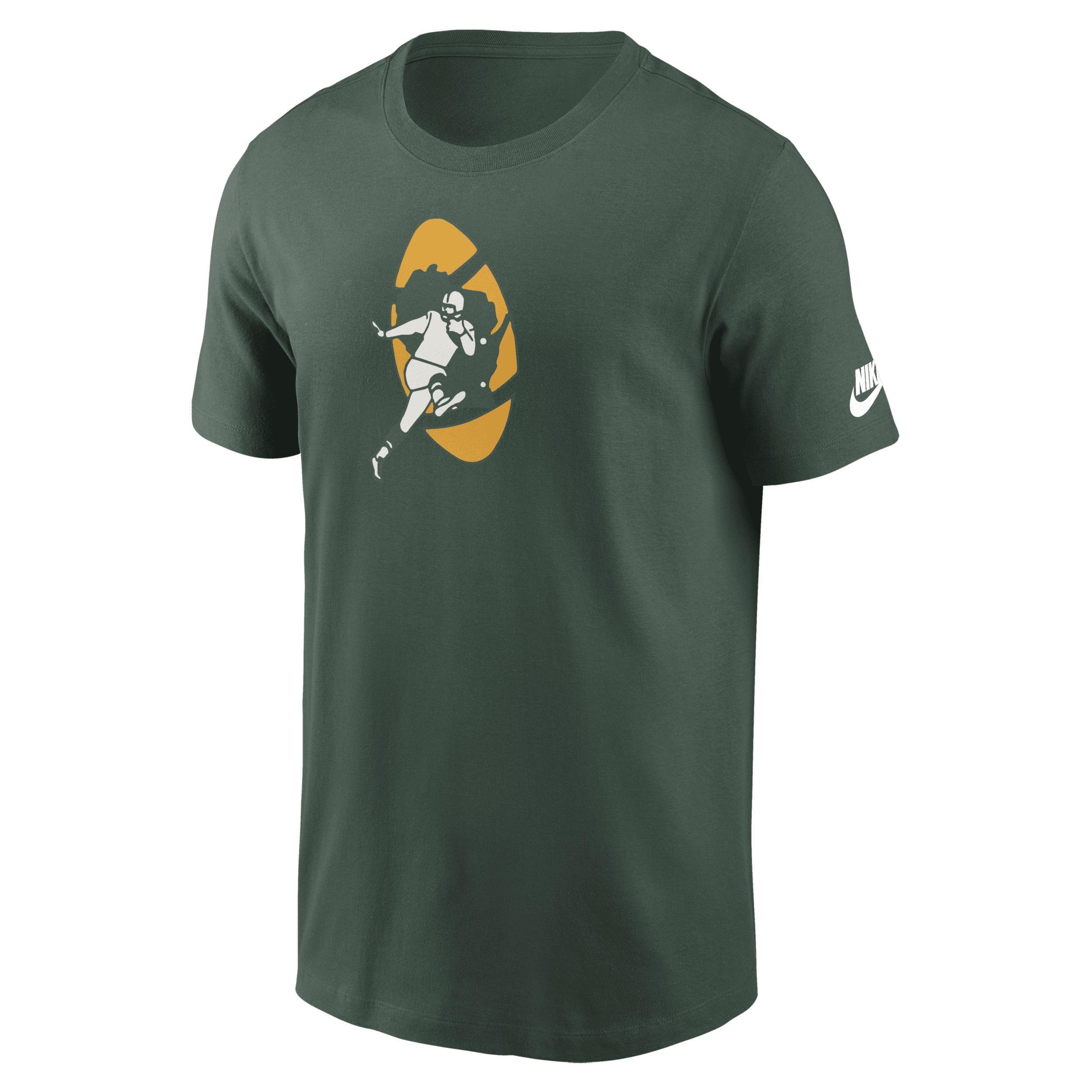 Green Bay Packers Rewind Logo Essential Nike Mens NFL T-Shirt Product Image