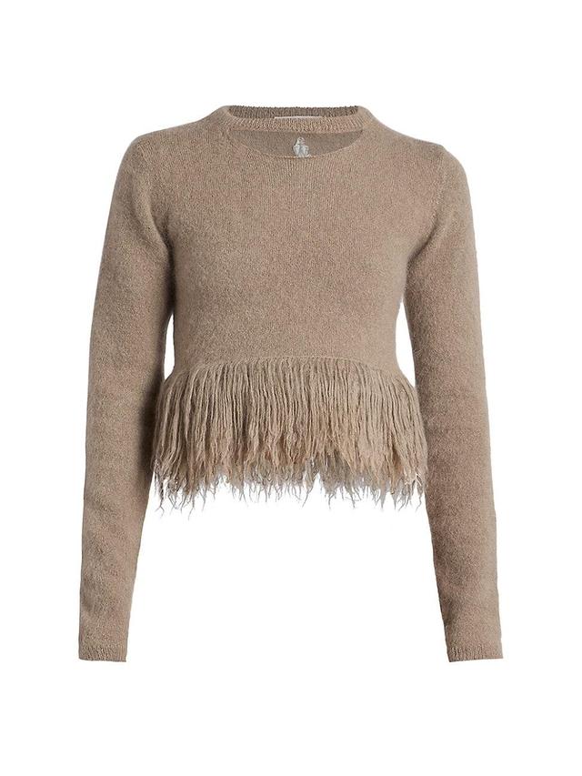 Womens Fawn Loop-Hem Cropped Sweater Product Image