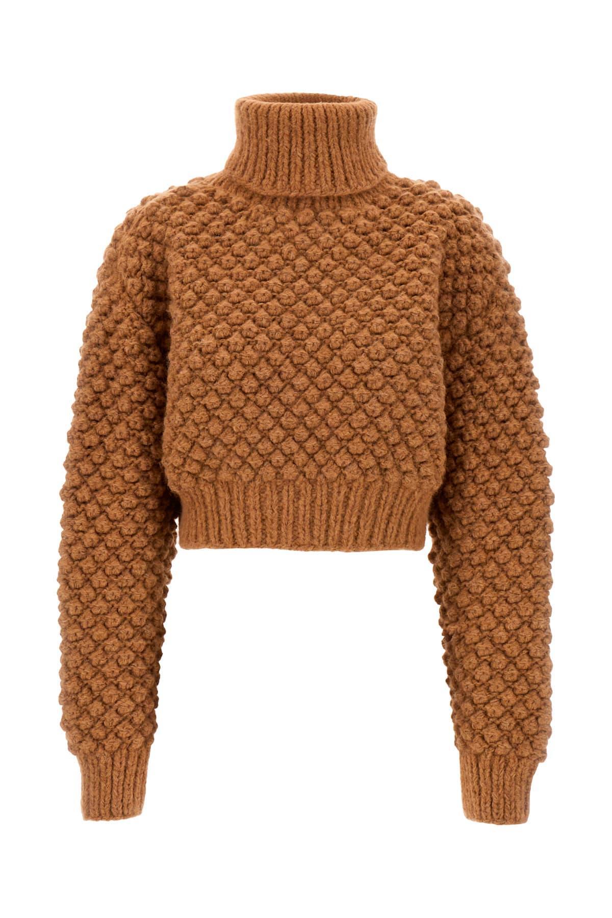 DOLCE & GABBANA Camel Alpaca Blend Sweater In M0172 Product Image