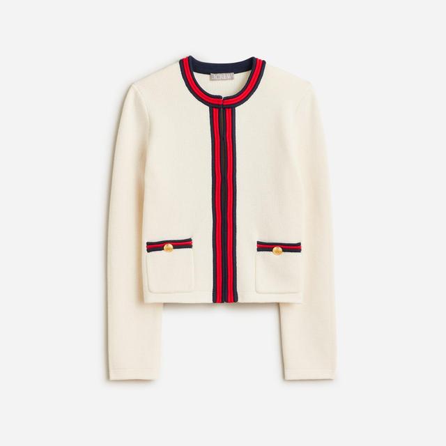 Emilie sweater lady jacket with contrast trim Product Image